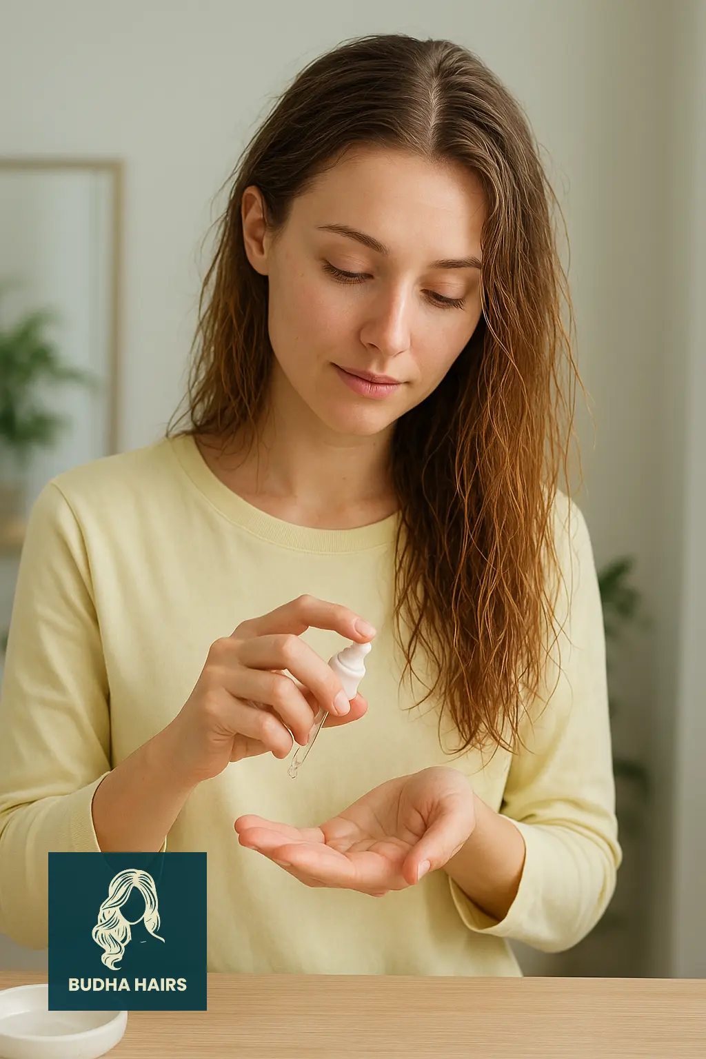 Apply a Leave-In Conditioner or Lightweight Serum