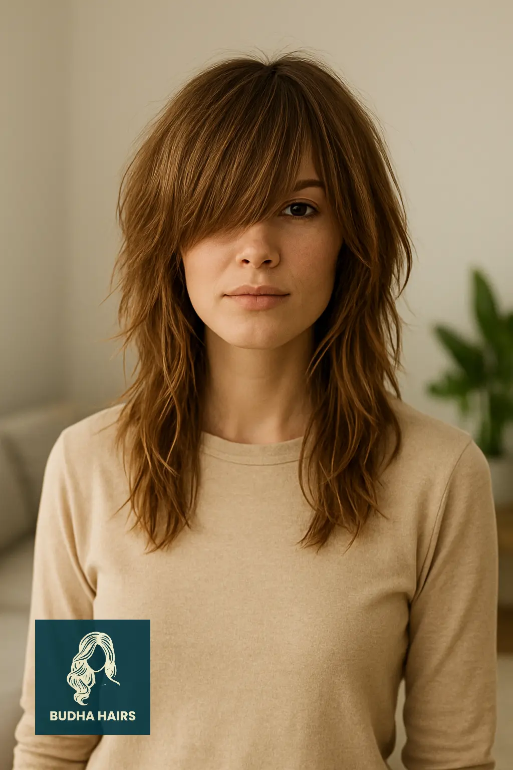 Layered Shag with Long Bangs