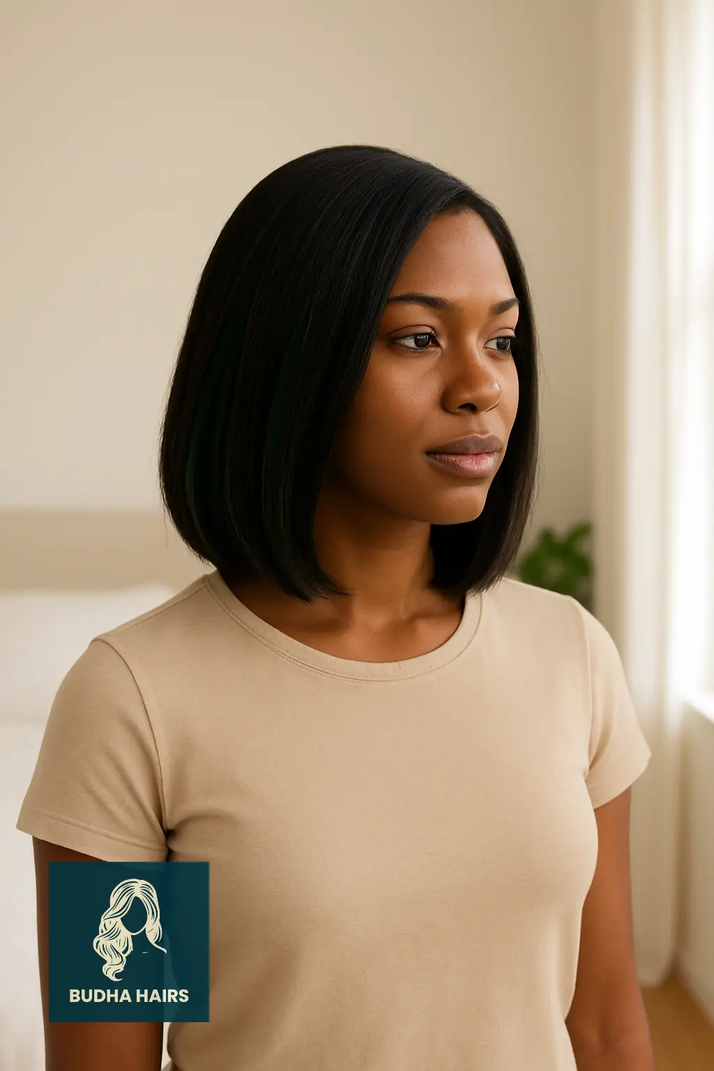 Shoulder-Length Hair with Green Hidden Gems