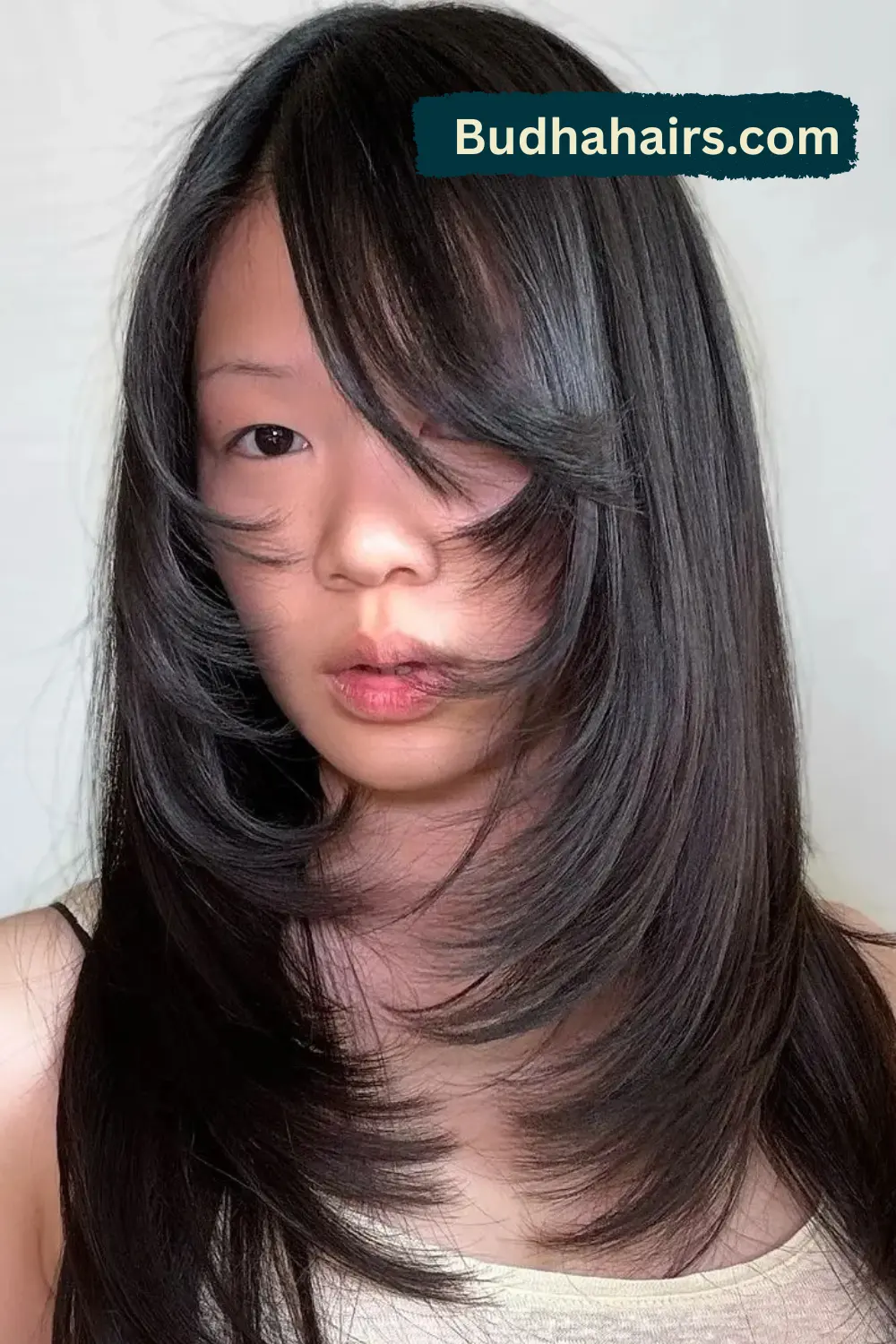 Undercut with Long Draping Bangs