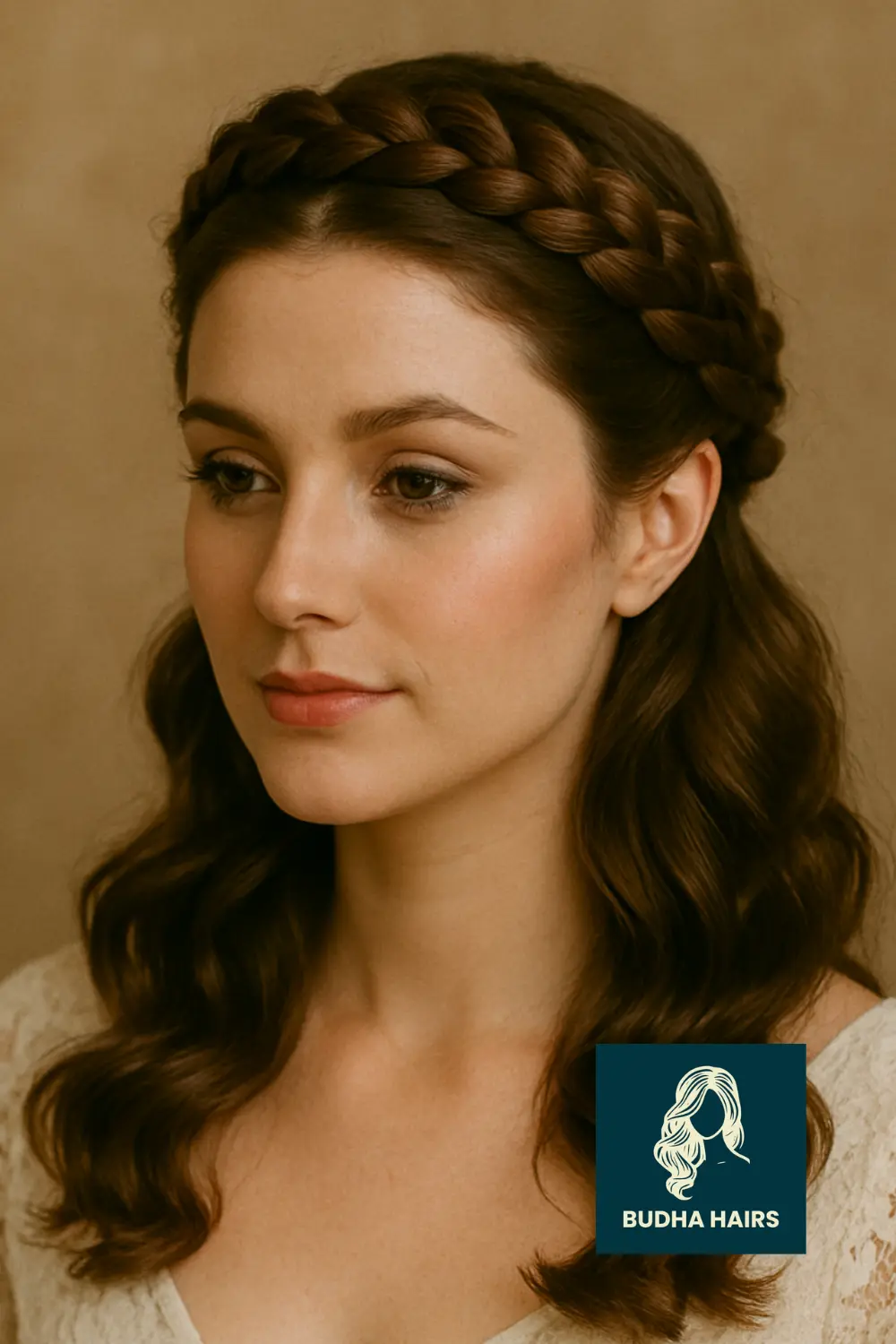 Braided Crown with Romantic Finish