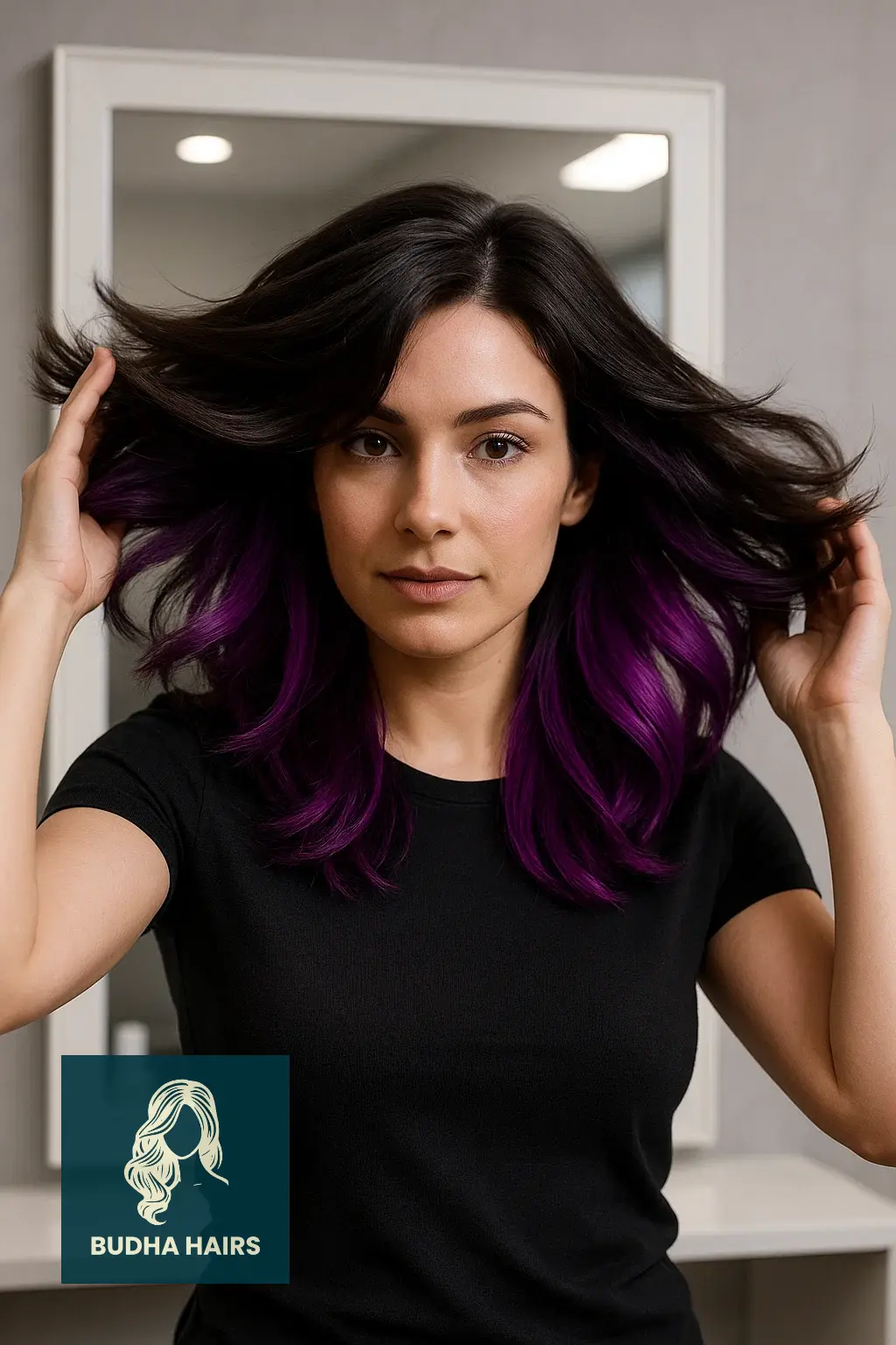 Purple Underlights for a Bold Finish