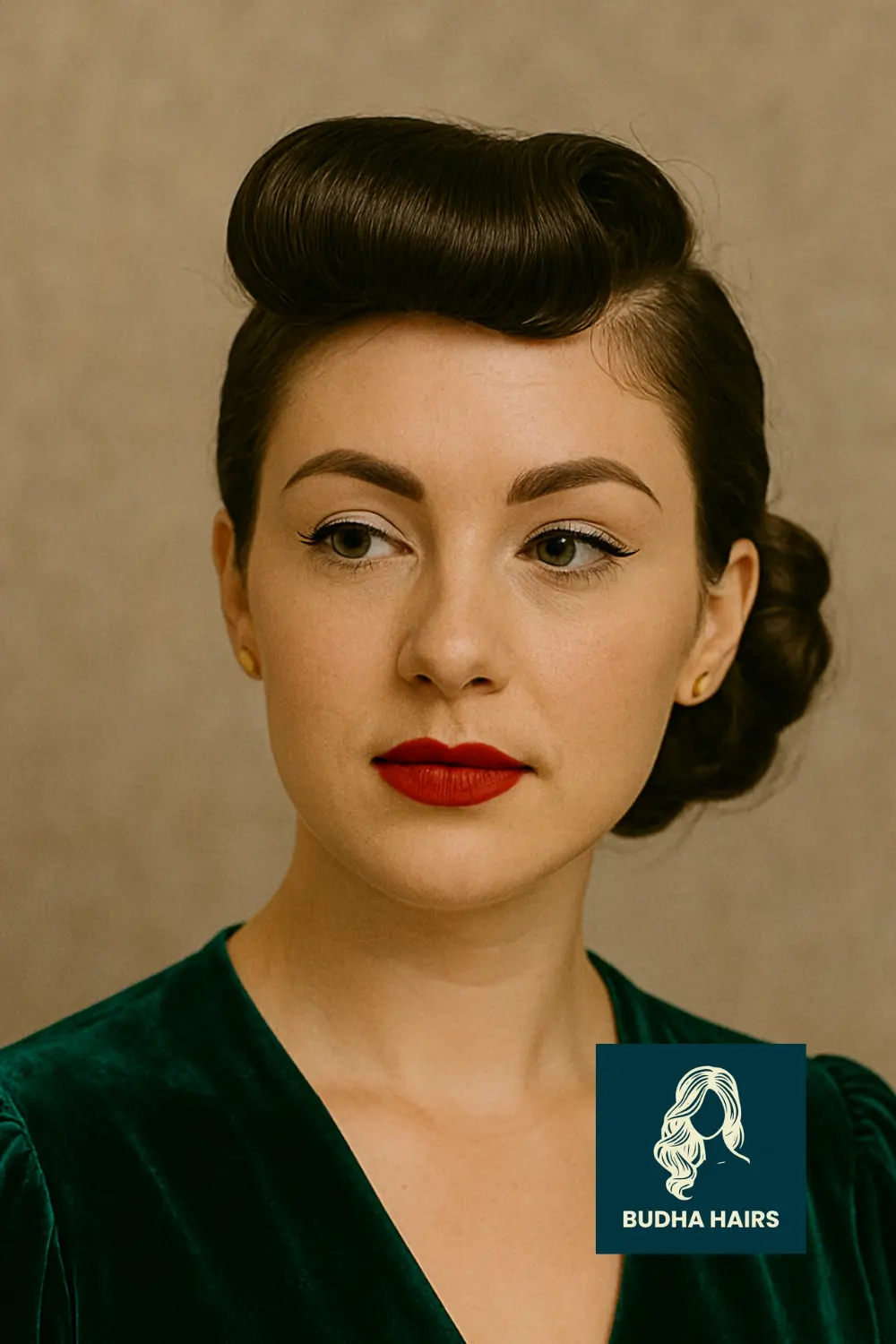 Rolled Fringe with Side Bun