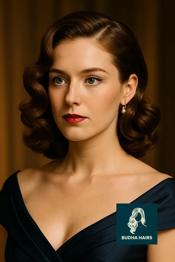 Sculpted Hollywood Curls for Formal Evenings
