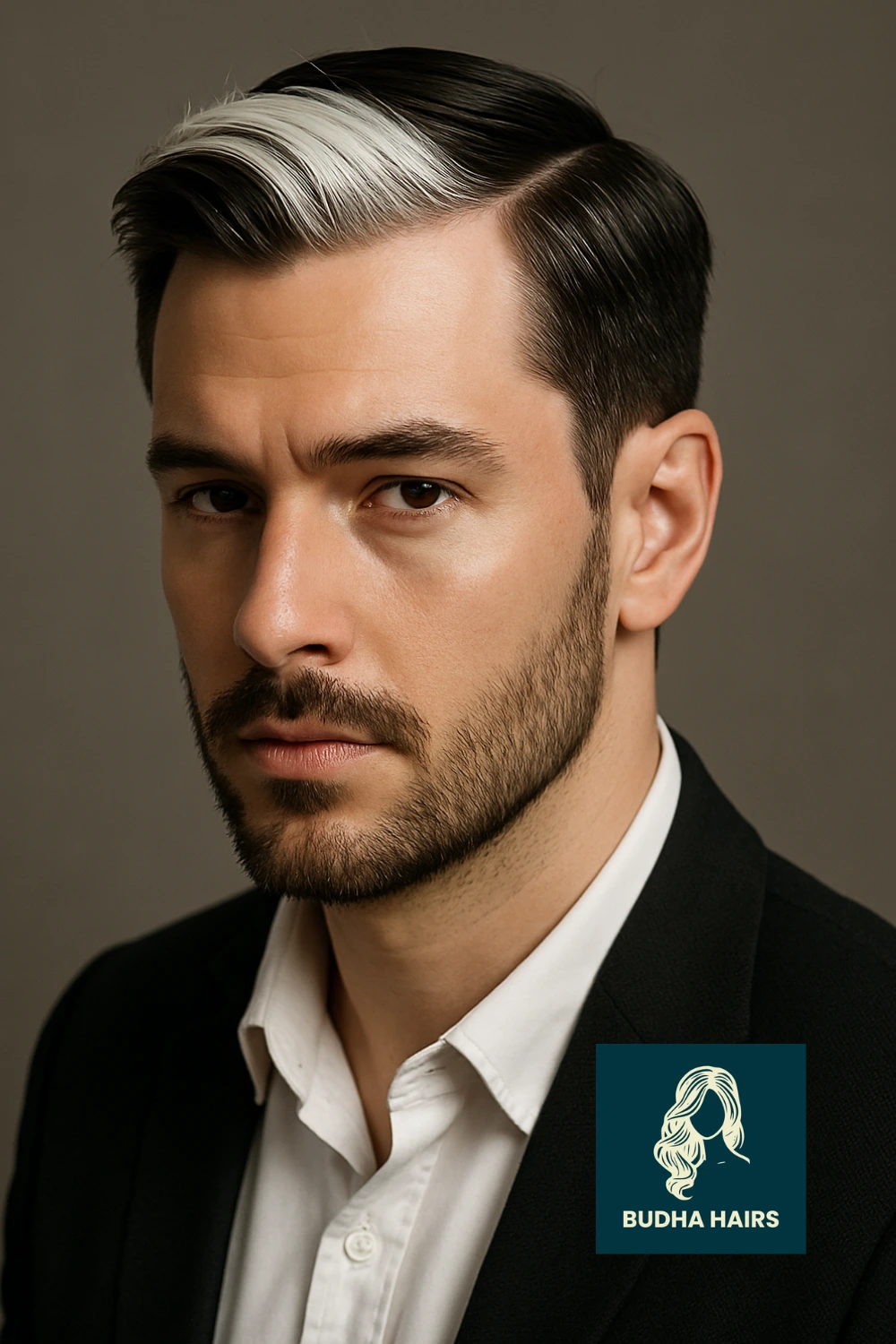 Side Part with Platinum Accents