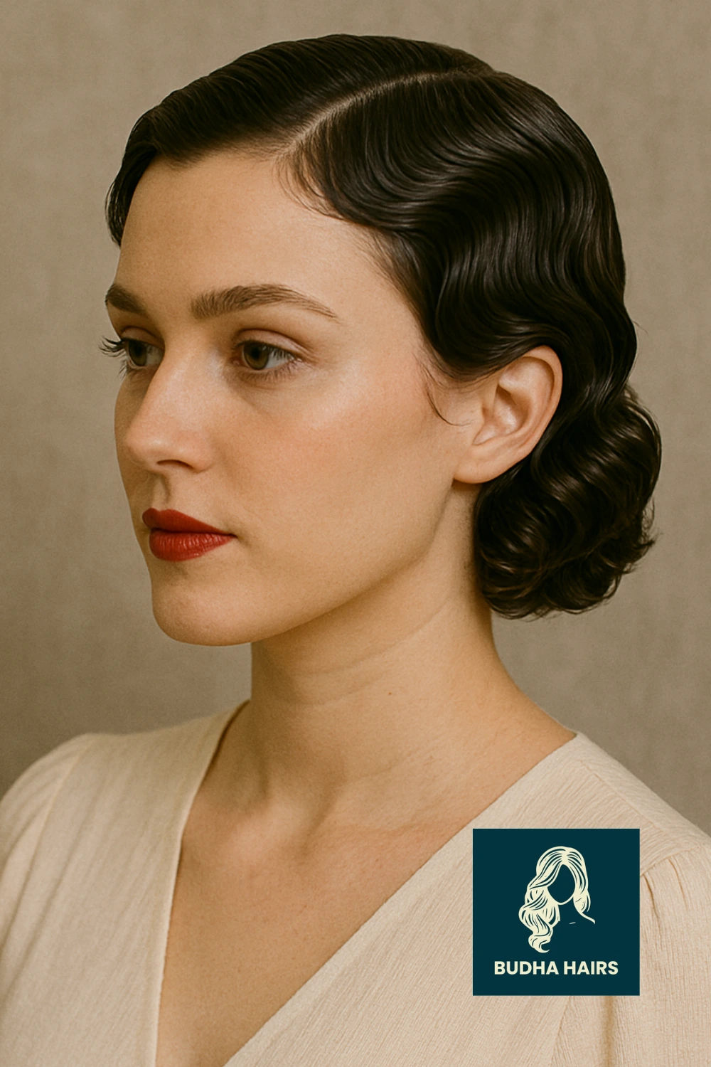 Structured Finger Waves with Glossy Finish