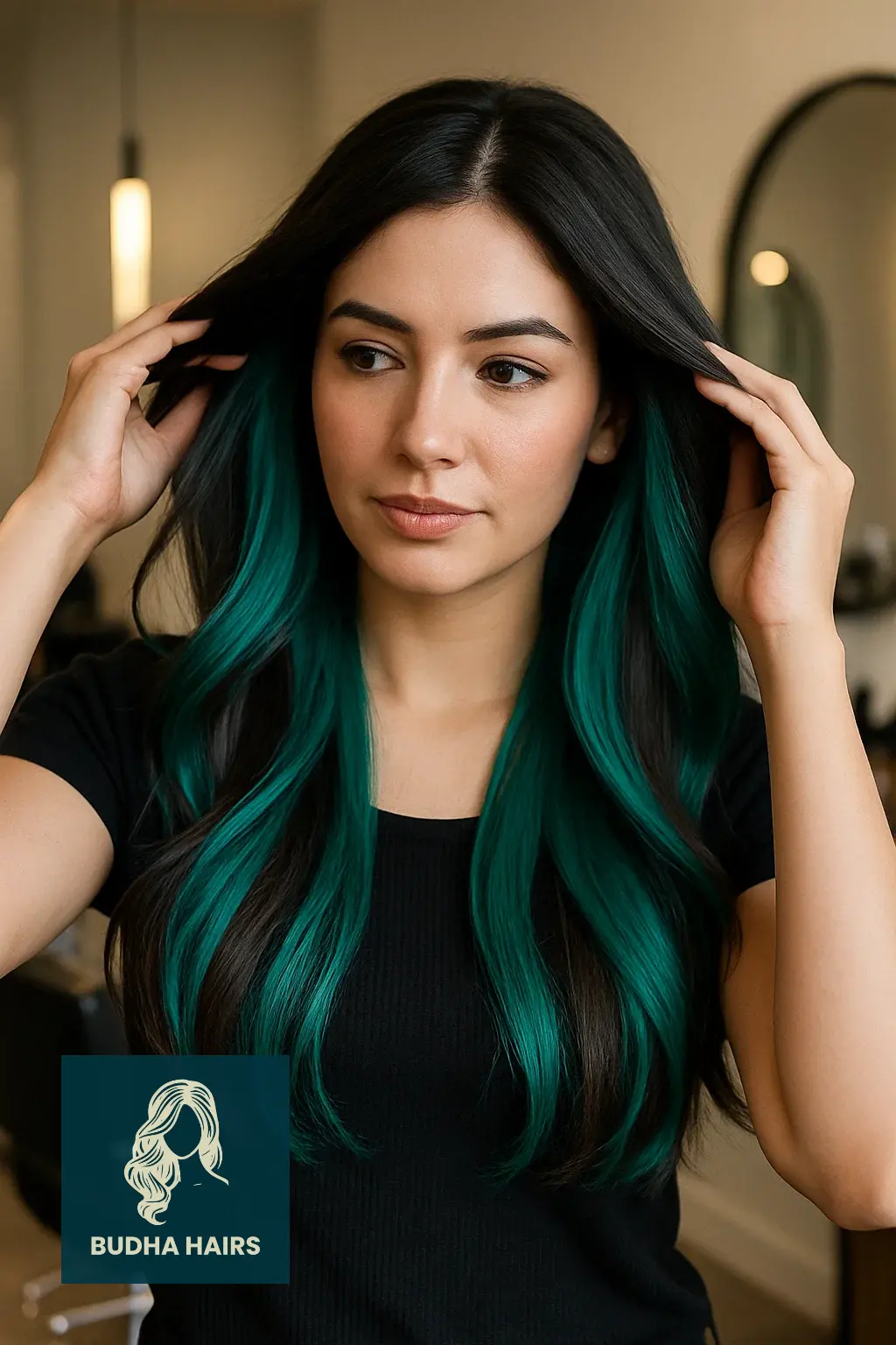 Teal Peekaboo Highlights