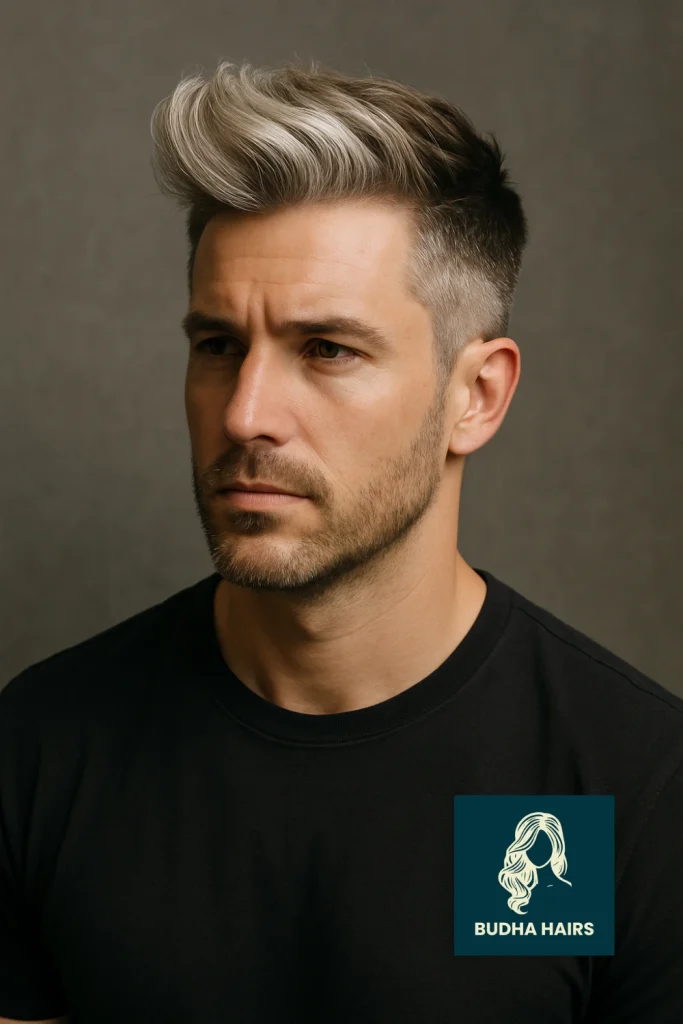 Textured Quiff with White Underside