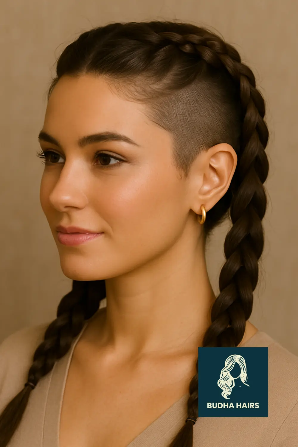 Double Dutch Braids with Shaved Sides