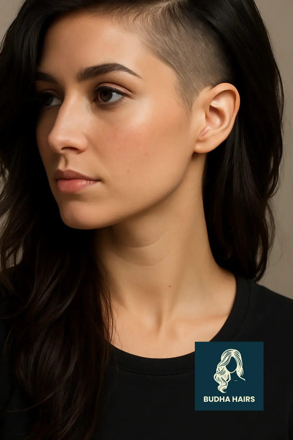 Side-Swept Layers with Minimalist Shave