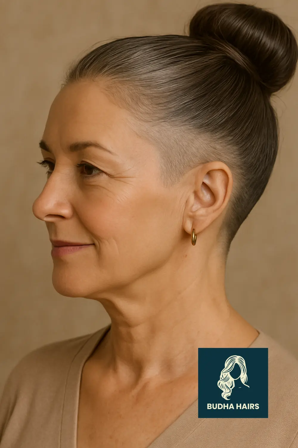 Sleek High Bun with Nape Shave