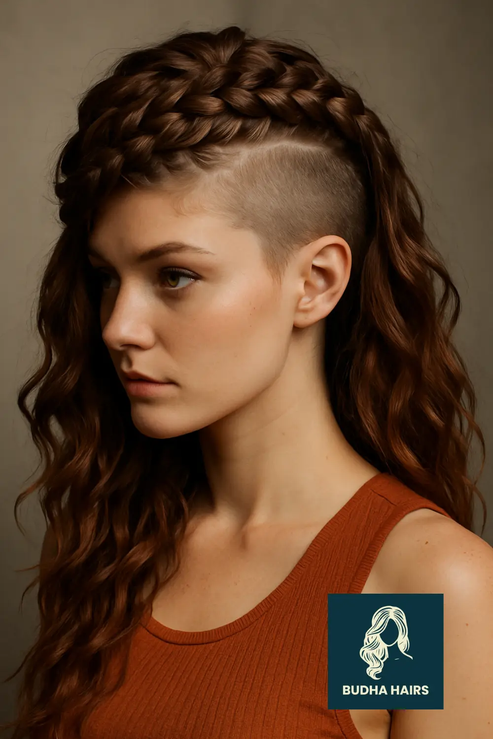 Waterfall Braid with Bold Undercut Reveal
