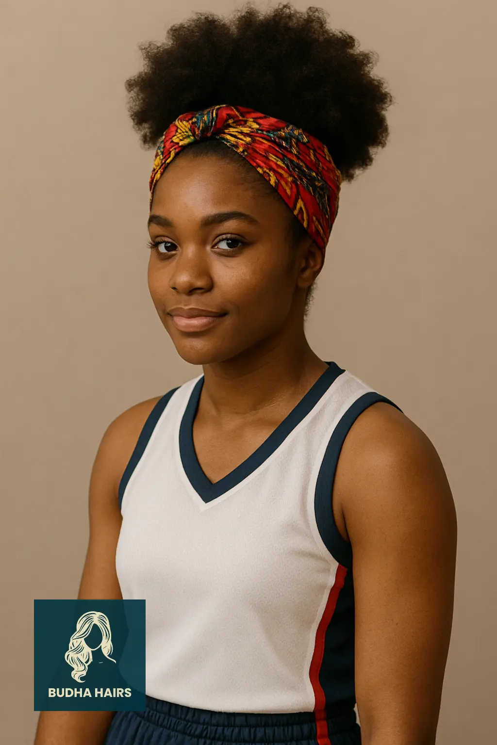 Afro Puff with Head Wrap