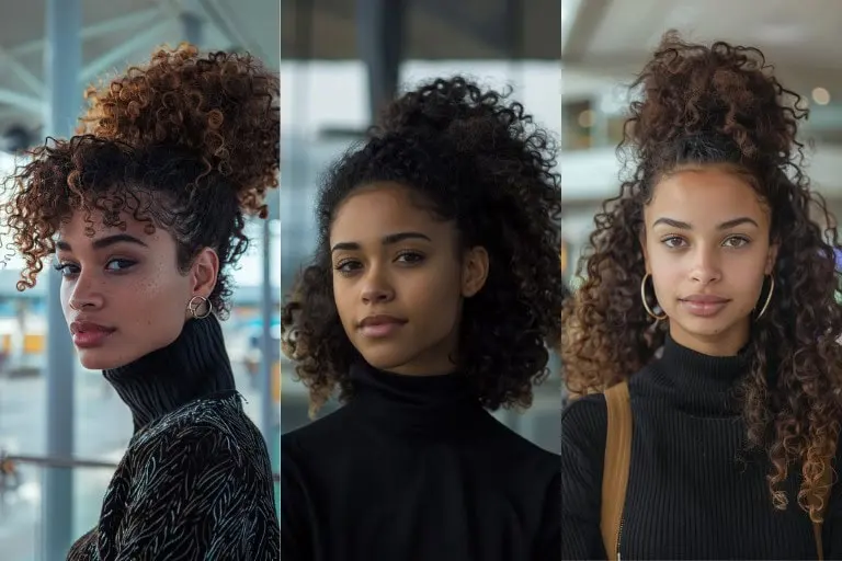 Airport Hairstyles for Curly Hair