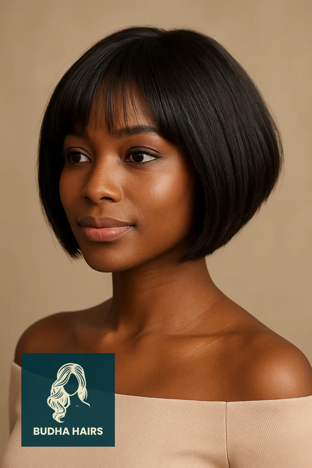 Angled Bob with Curtain Bangs