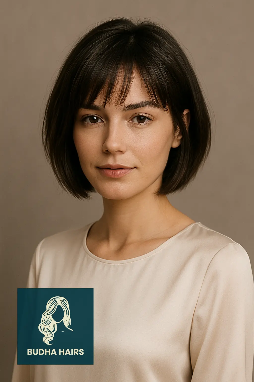 Angular Bob with Wispy Textured Bangs