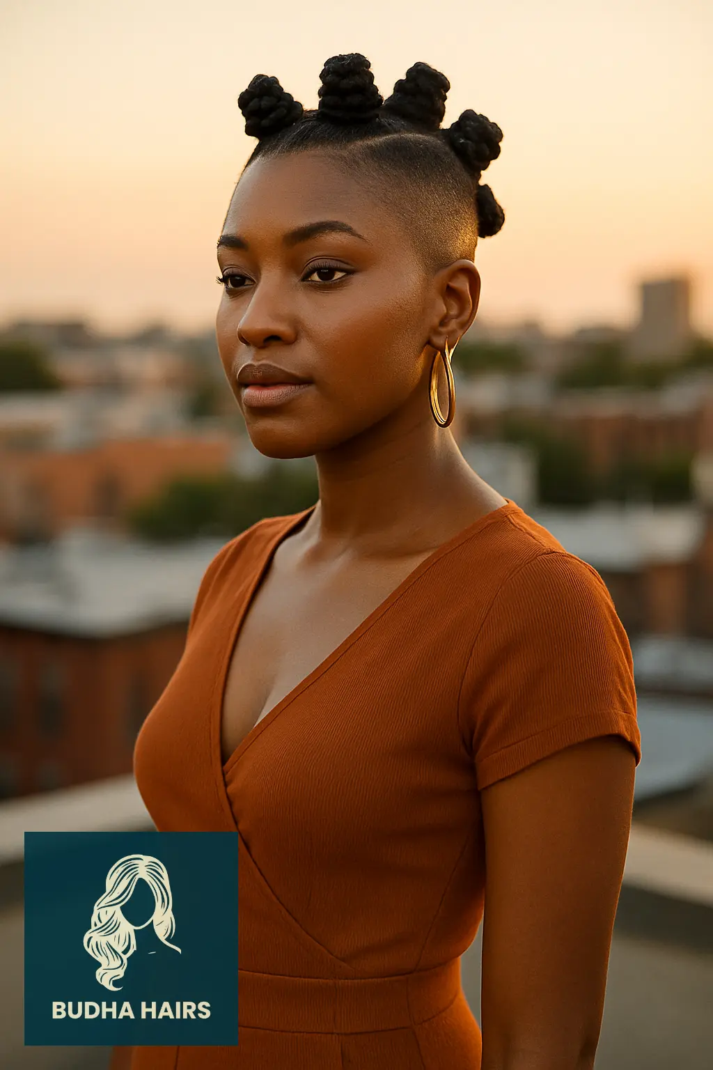 30 Bold One Side Shaved Hairstyles for Black Women 19 Bantu Knots with Side Shave