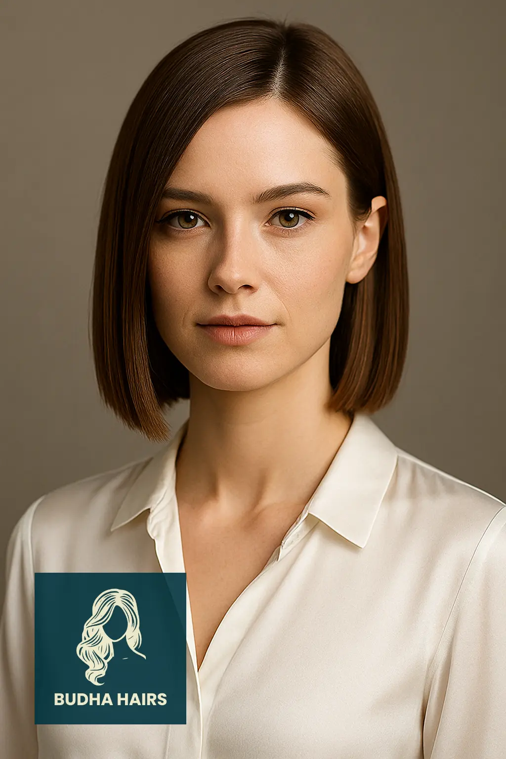 Blunt Cut Lob with Sleek Edges