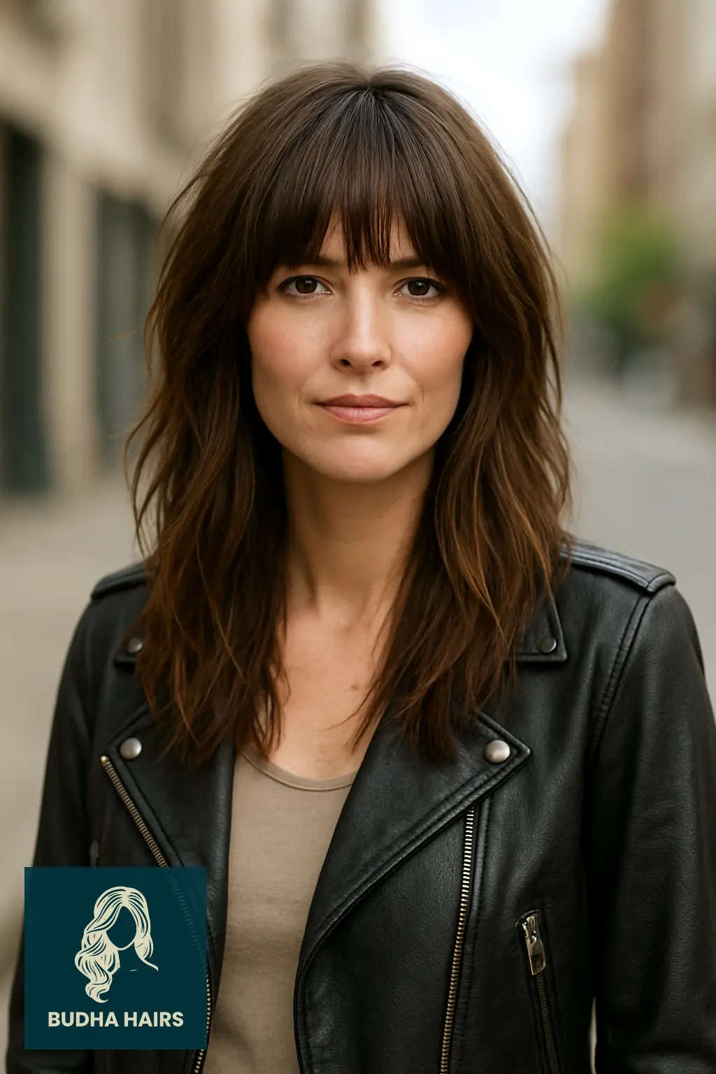 Bottleneck Bangs with Long Shag Cut