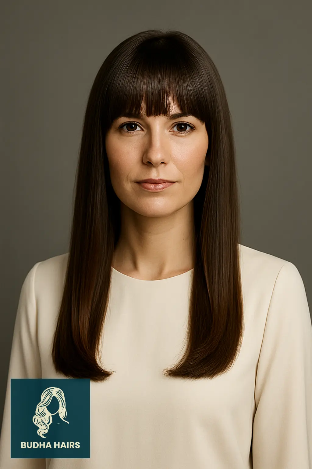 Bottleneck Bangs with Straight Glossy Finish