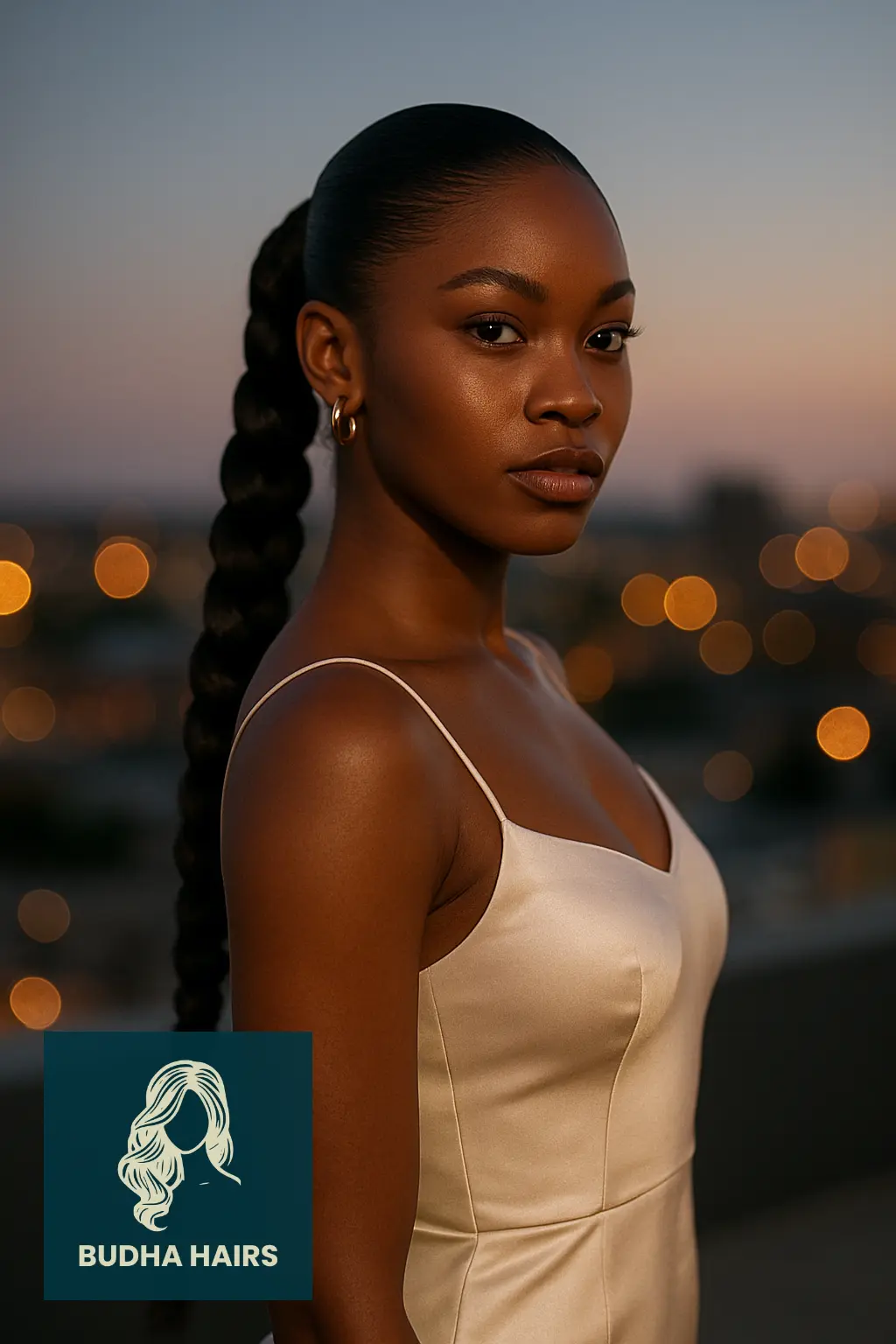 Braided Ponytail with Sleek Finish