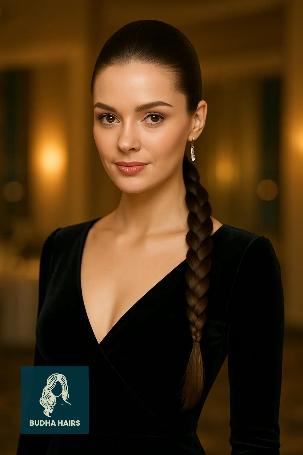  Braided Ponytail with Sleek Top