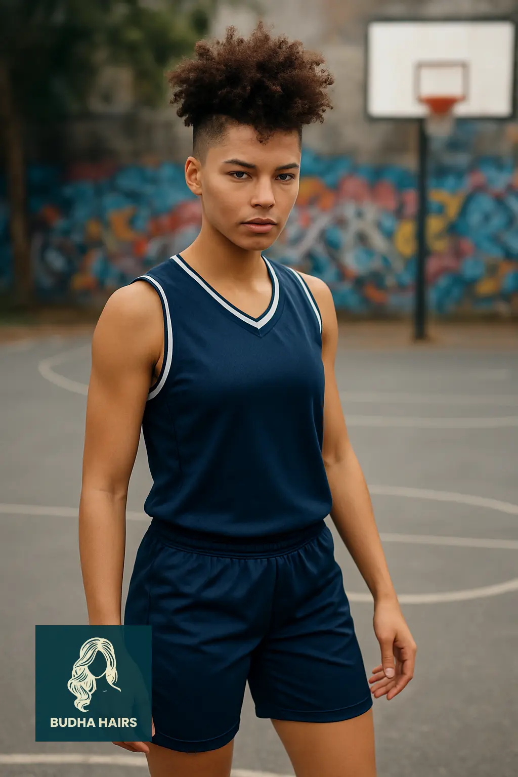 Burst Fade with Curly Mohawk