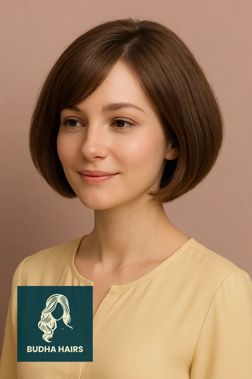 Chin-Length Bob with Rounded Shape