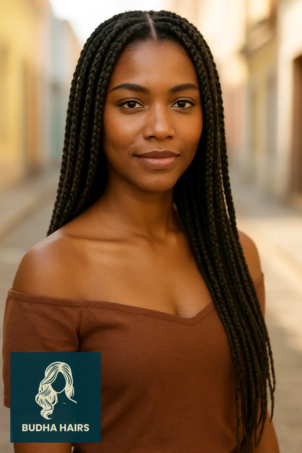 30 Beautiful Protective Hairstyles for Curly Hair 1 Classic Box Braids for Curly Hair