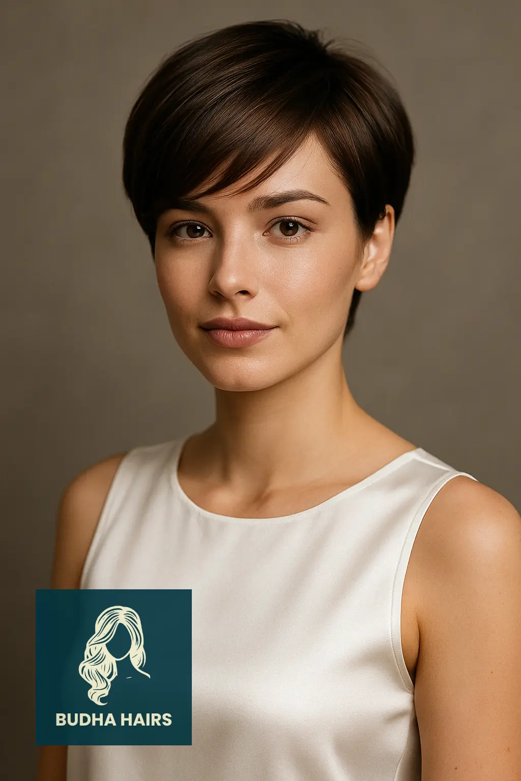 Classic Pixie with Side-Swept Wispy Fringe