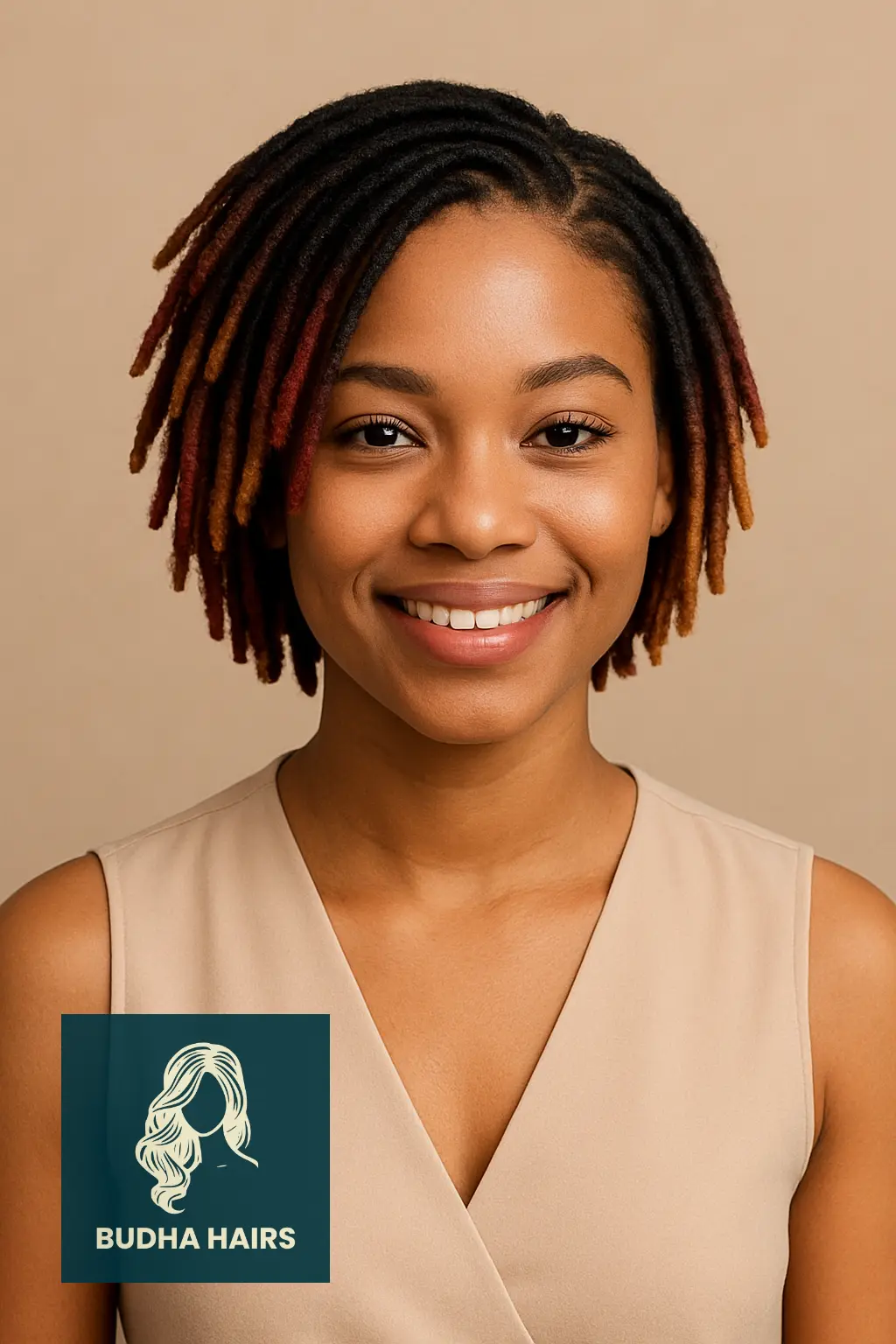 25 Stunning Short Invisible Locs Hairstyles for a Stylish and Natural Look 12 Colored Tips on Short Invisible Locs