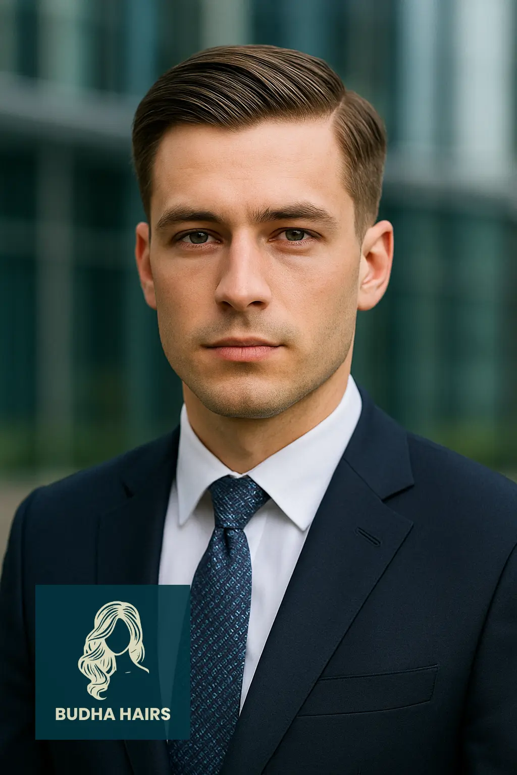 Comb-Over with Hard Part