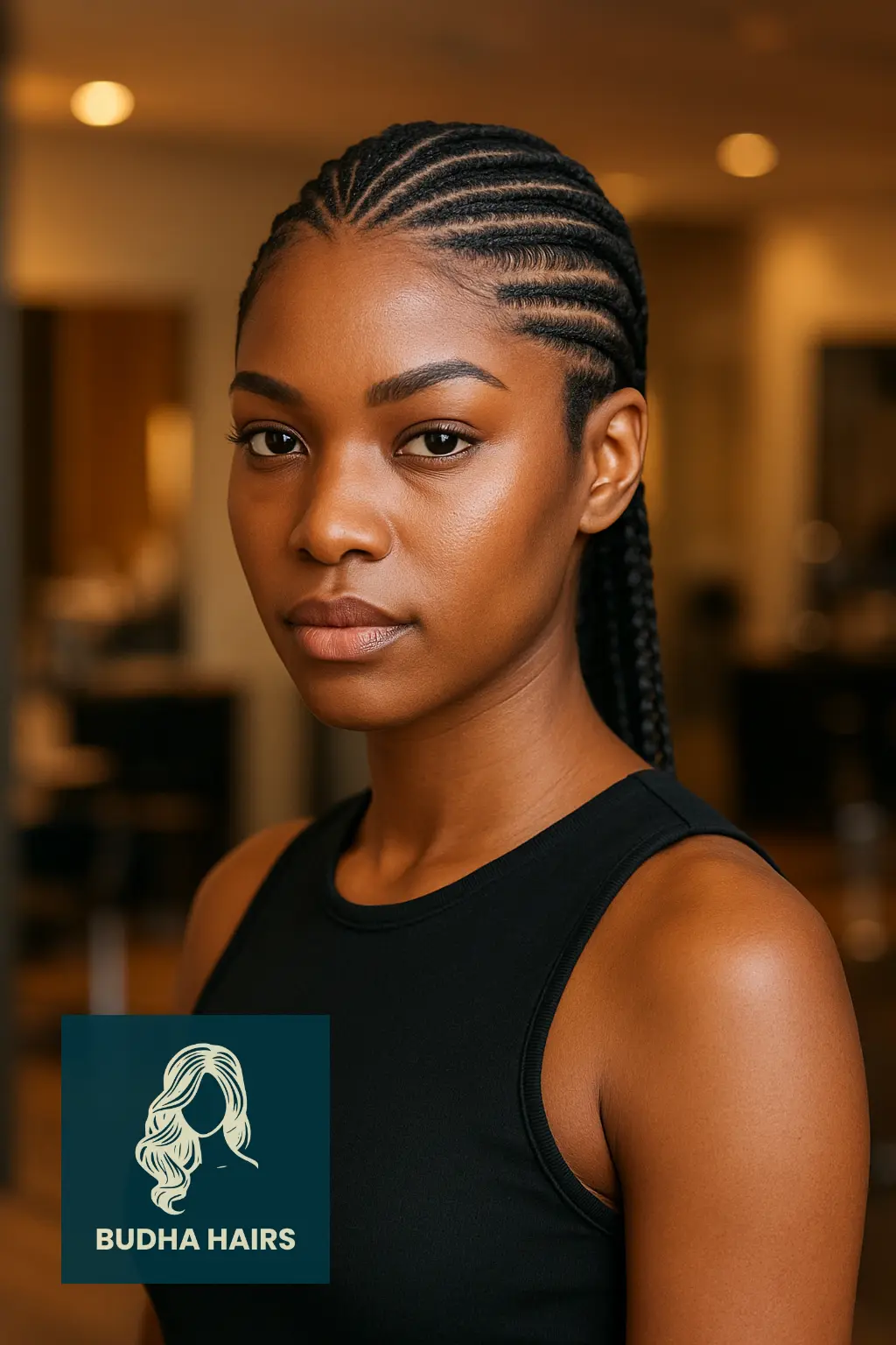 Cornrow Braids with Sleek Patterns