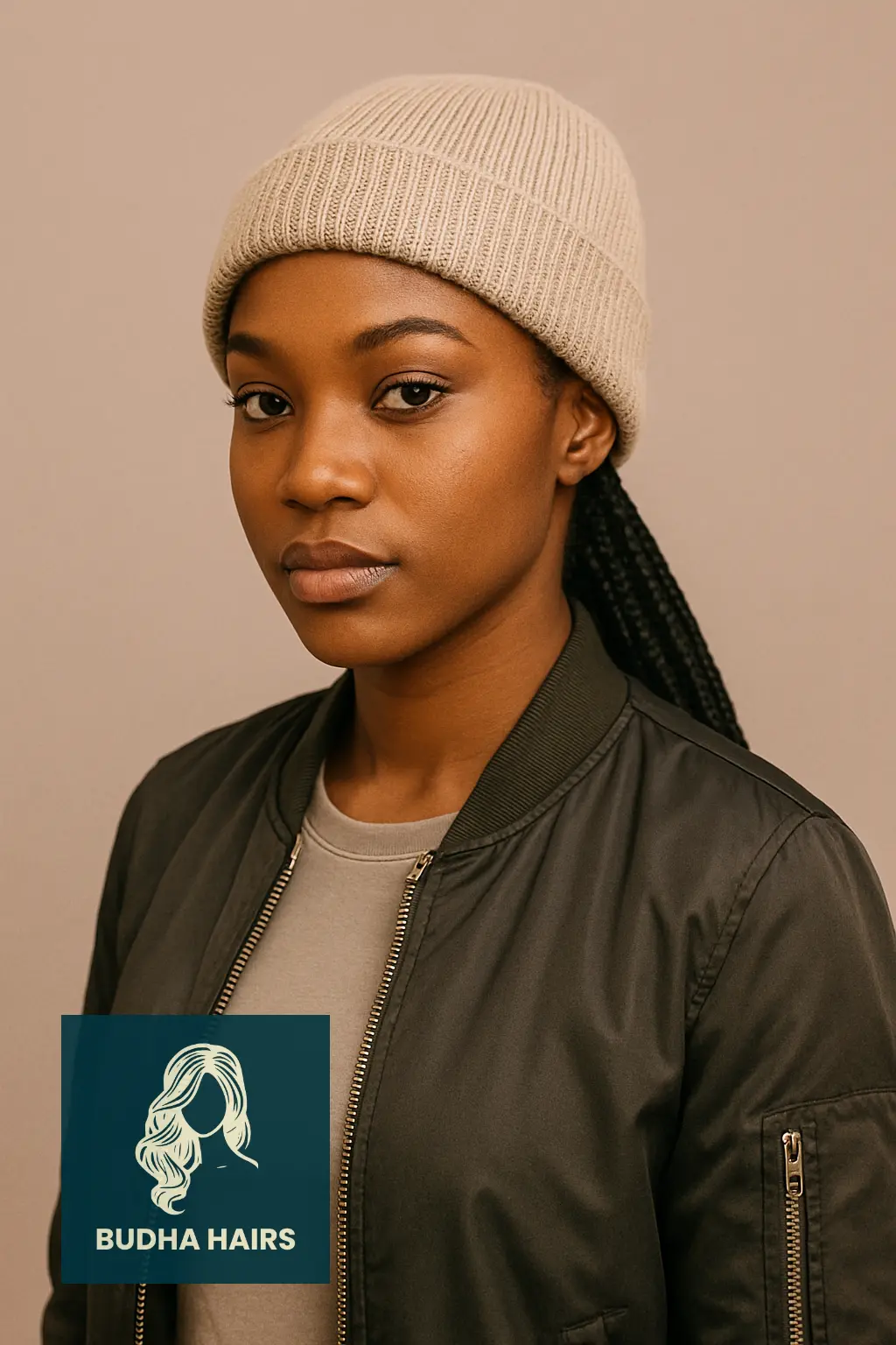 Cornrow Ponytail with Cozy Hat