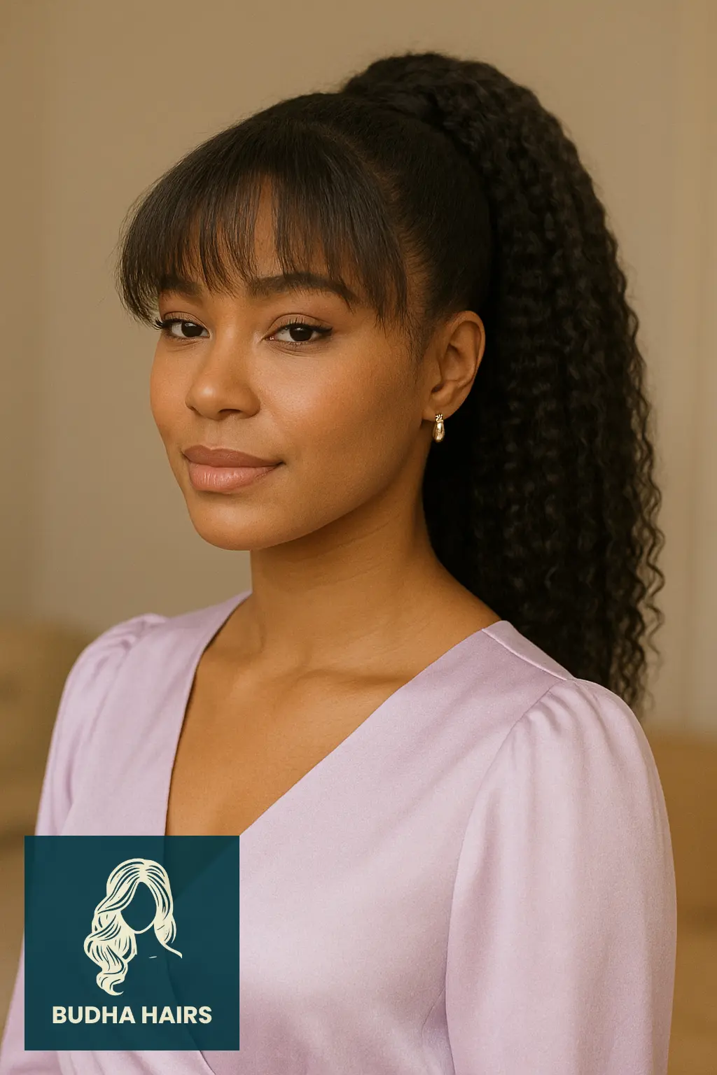 32 Gorgeous Weave Ponytail Hairstyles with Bangs for Every Occasion 12 Crimped Weave Ponytail with Bangs