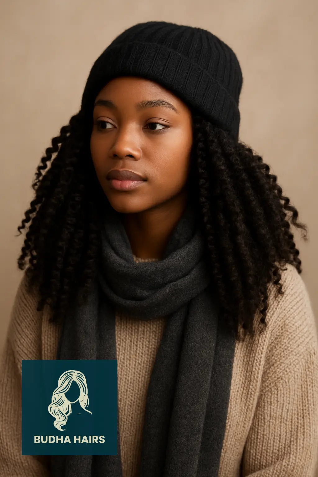 Crochet Braids with Beanie Hat