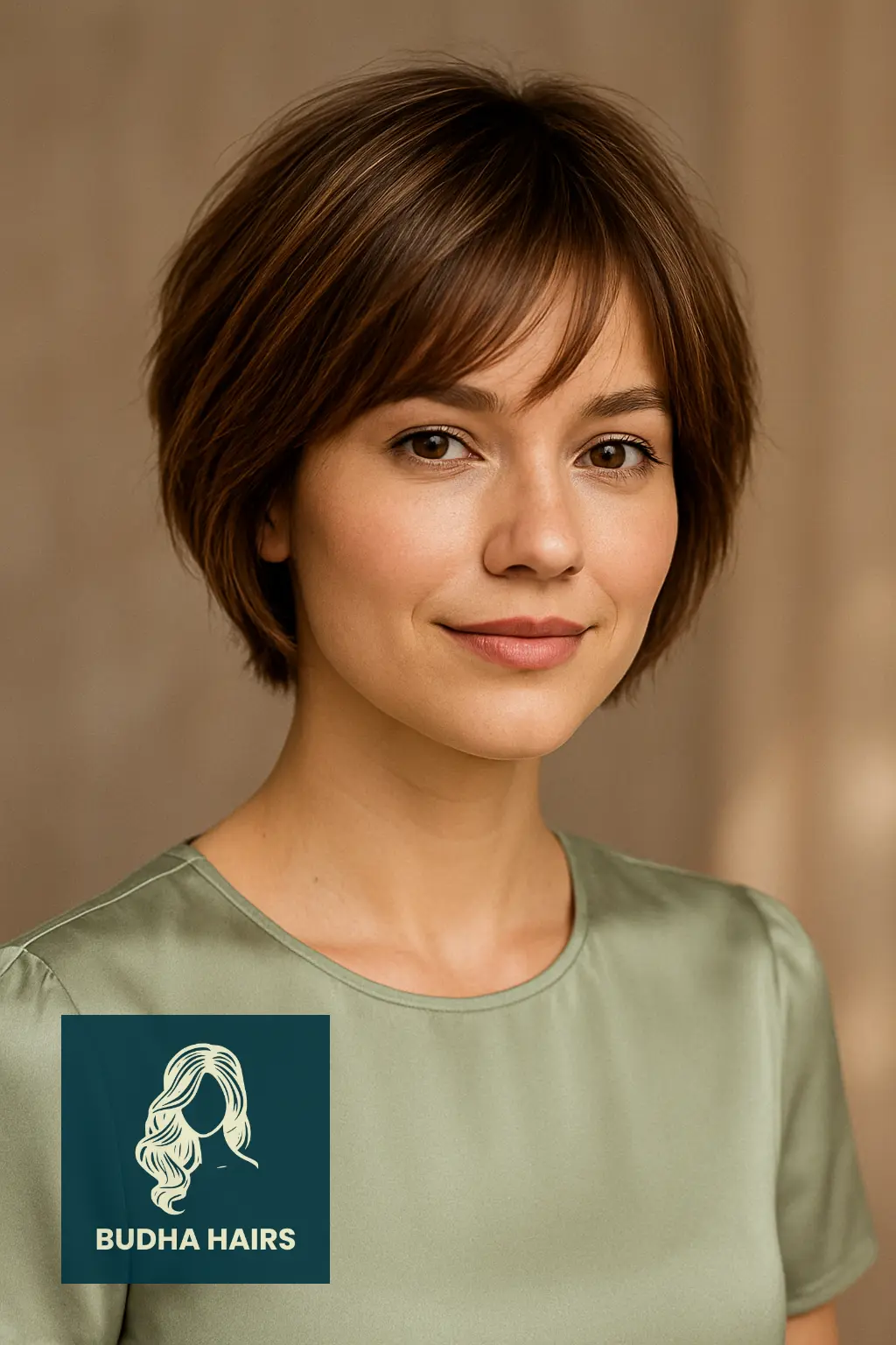 Cropped Layered Cut with Side Bangs