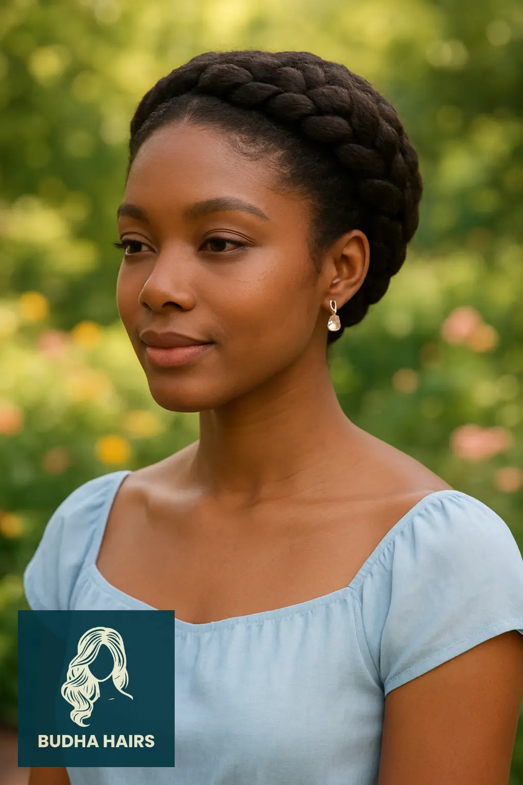 30 Beautiful Protective Hairstyles for Curly Hair 12 Crown Braid Protective Updo