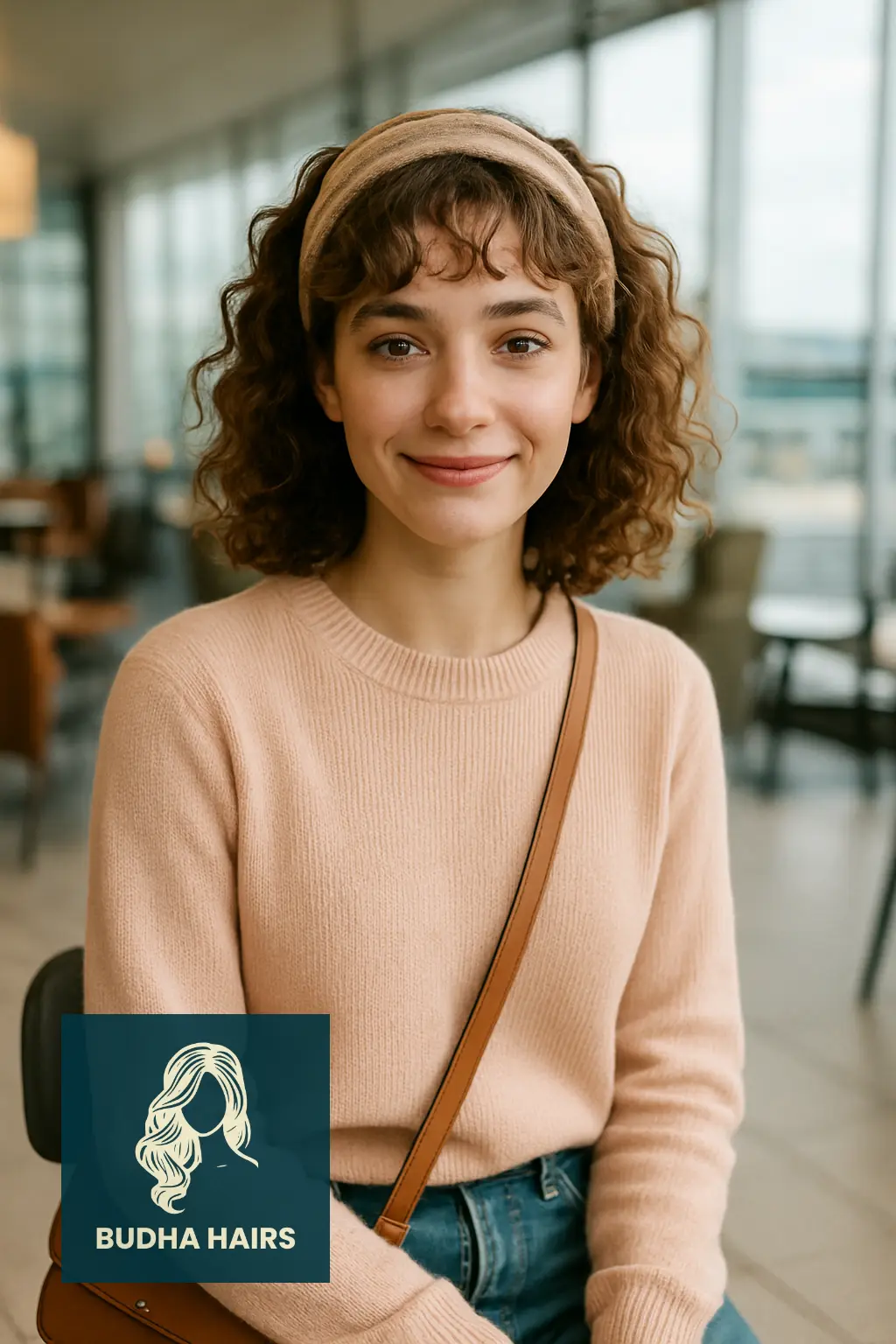 Curly Bangs with Headband Style
