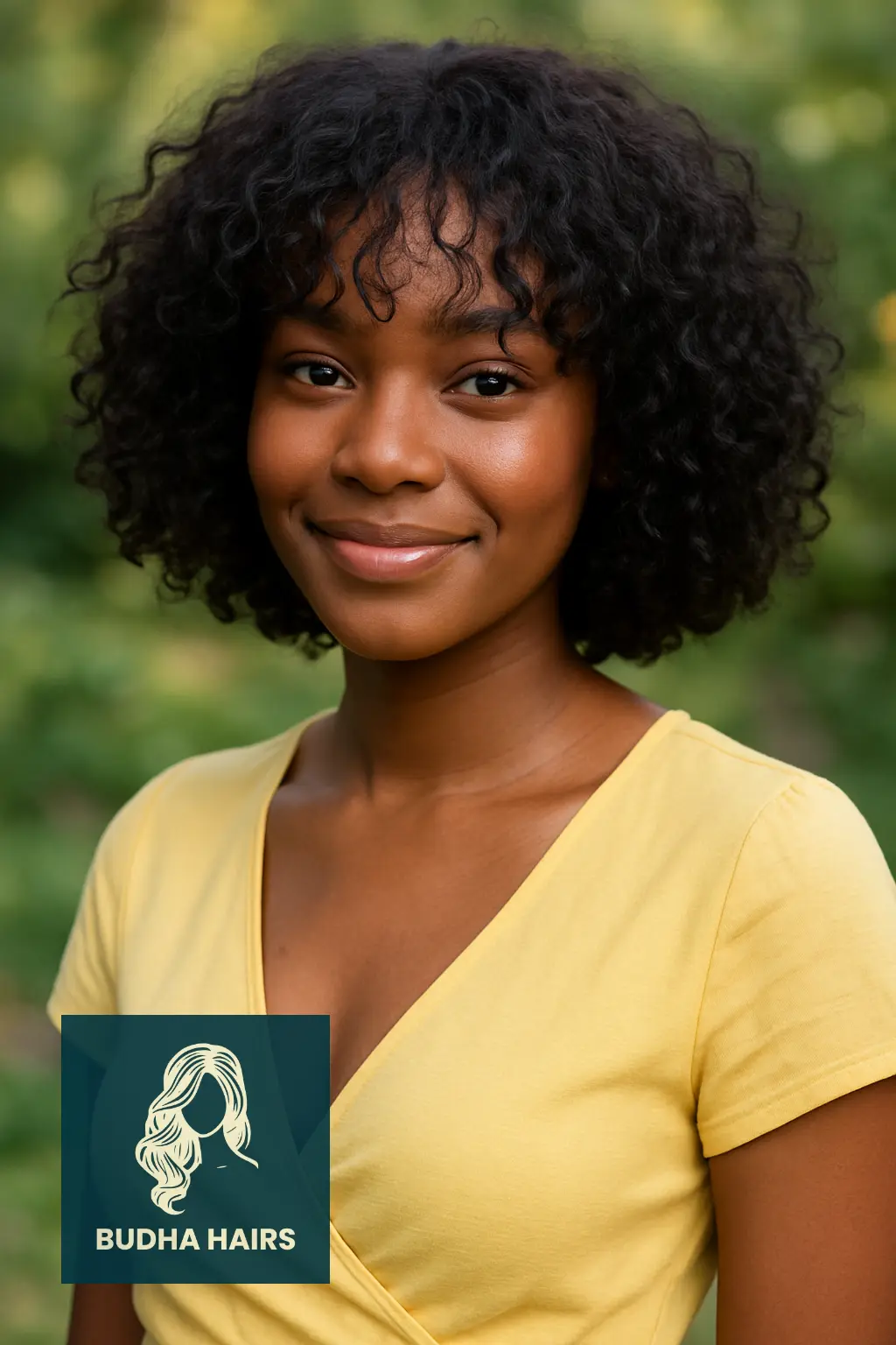 Curly Bob with Wispy Bangs