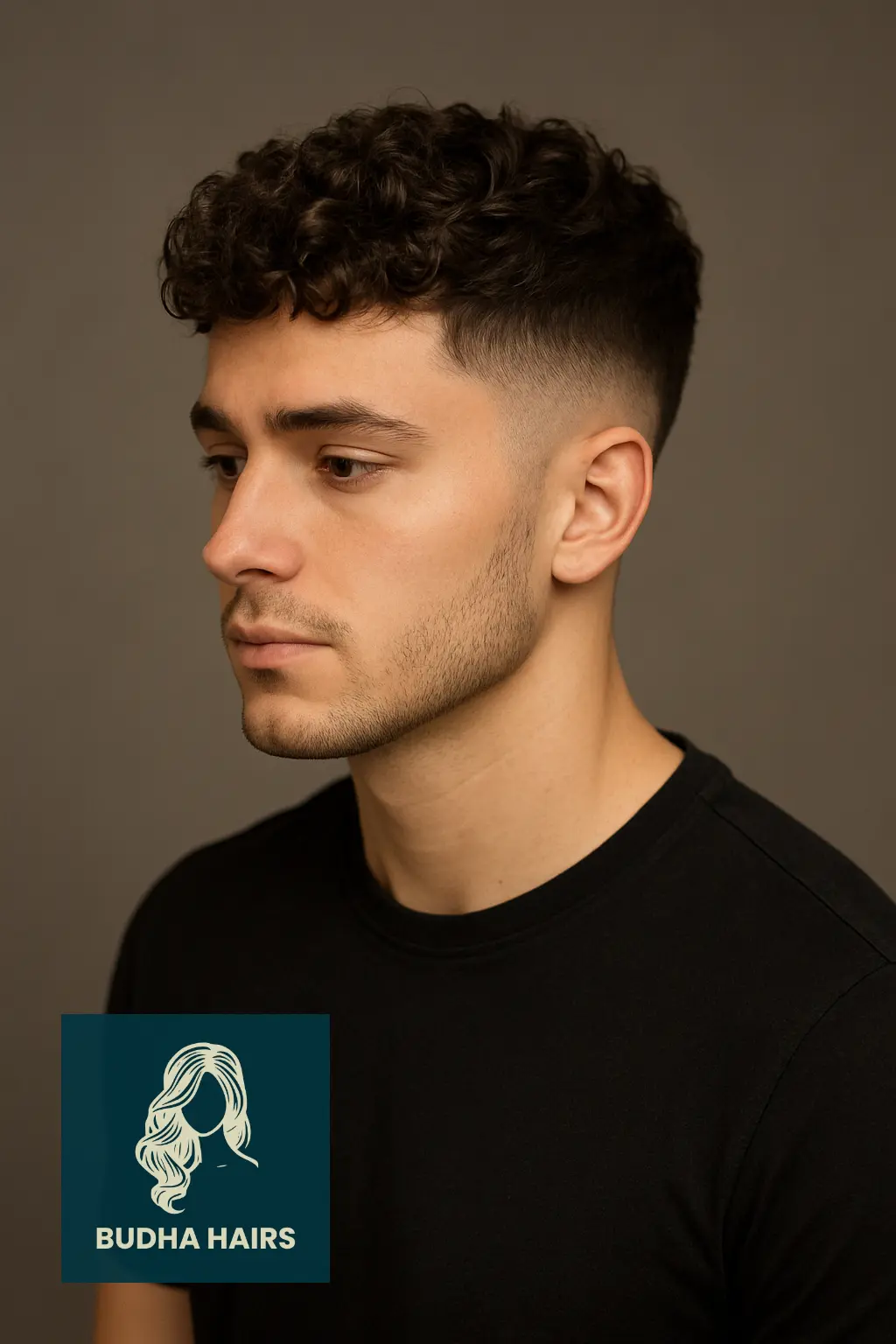 Curly Top with Drop Fade