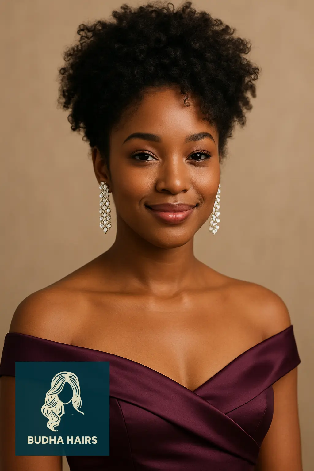 Curly Updo with Statement Earrings