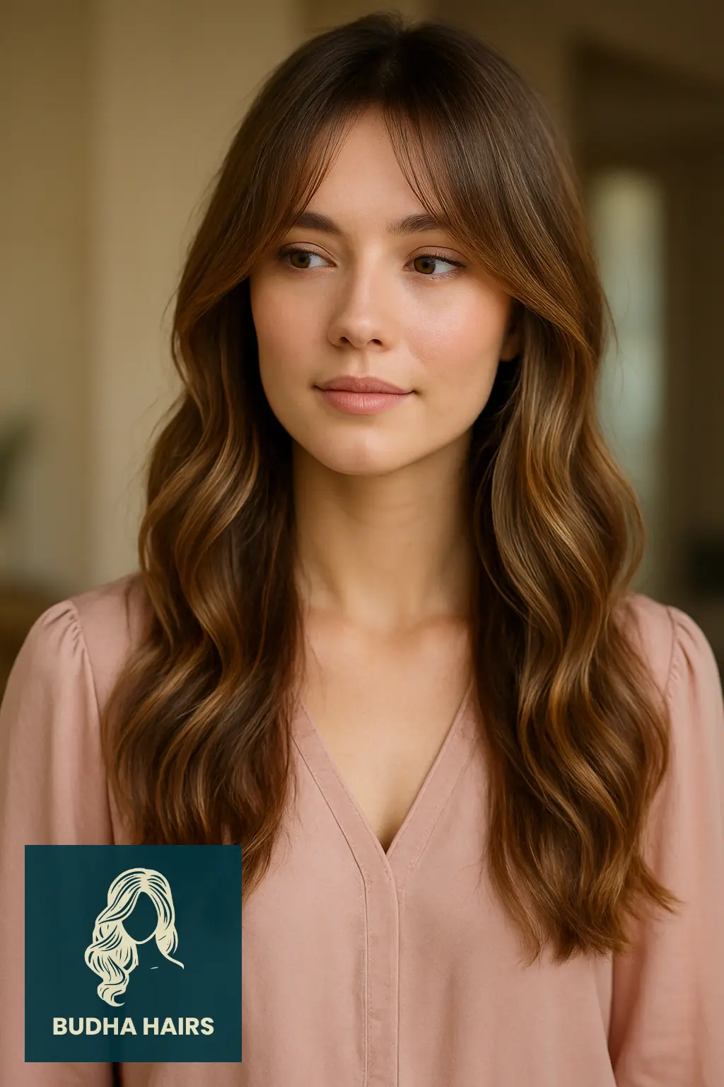 30 Flattering Hairstyles for Thin Wavy Hair 10 Curtain Bangs with Wavy Lengths