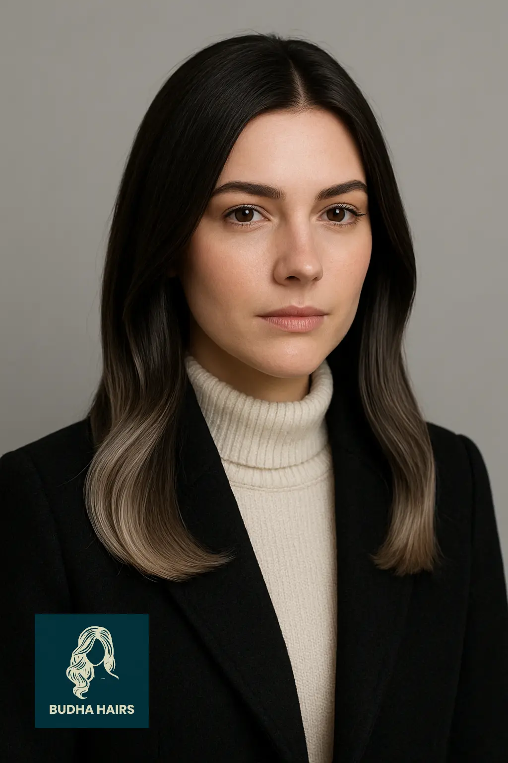 Dark Brunette with Platinum Ends