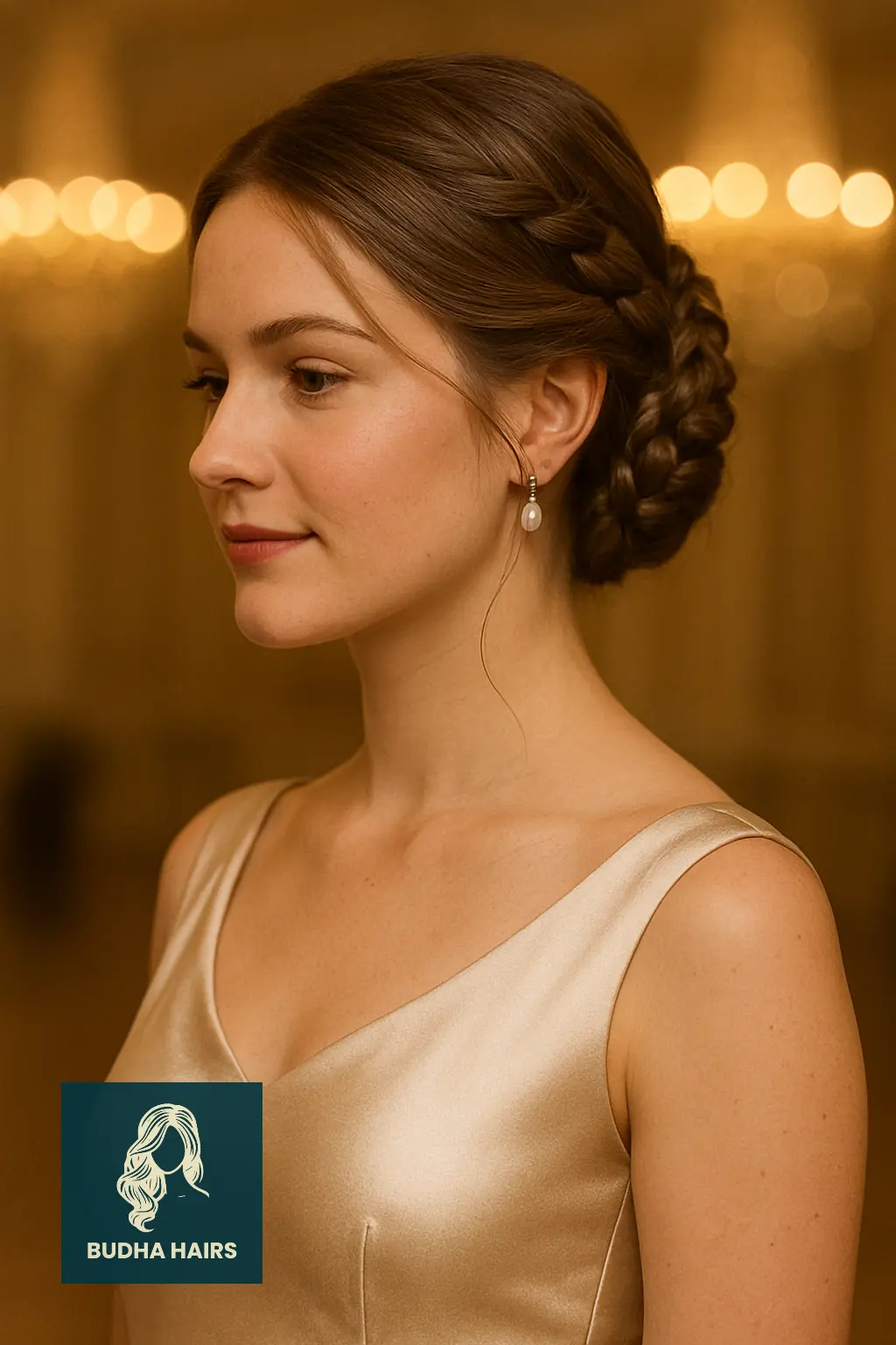 Double-Braided Low Bun Elegance