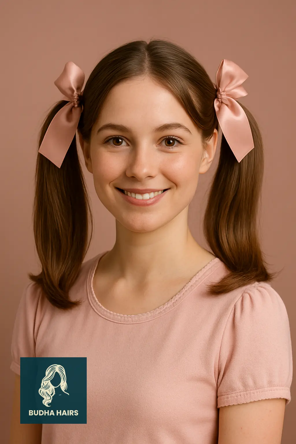 Double Pigtails with Matching Bows