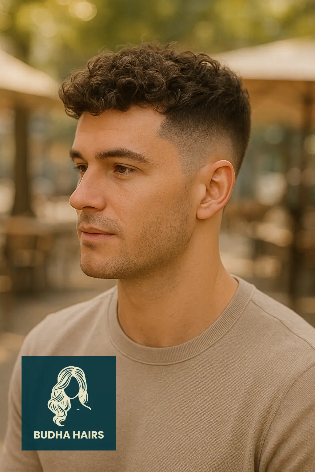 Drop Fade with Loose Curly Top