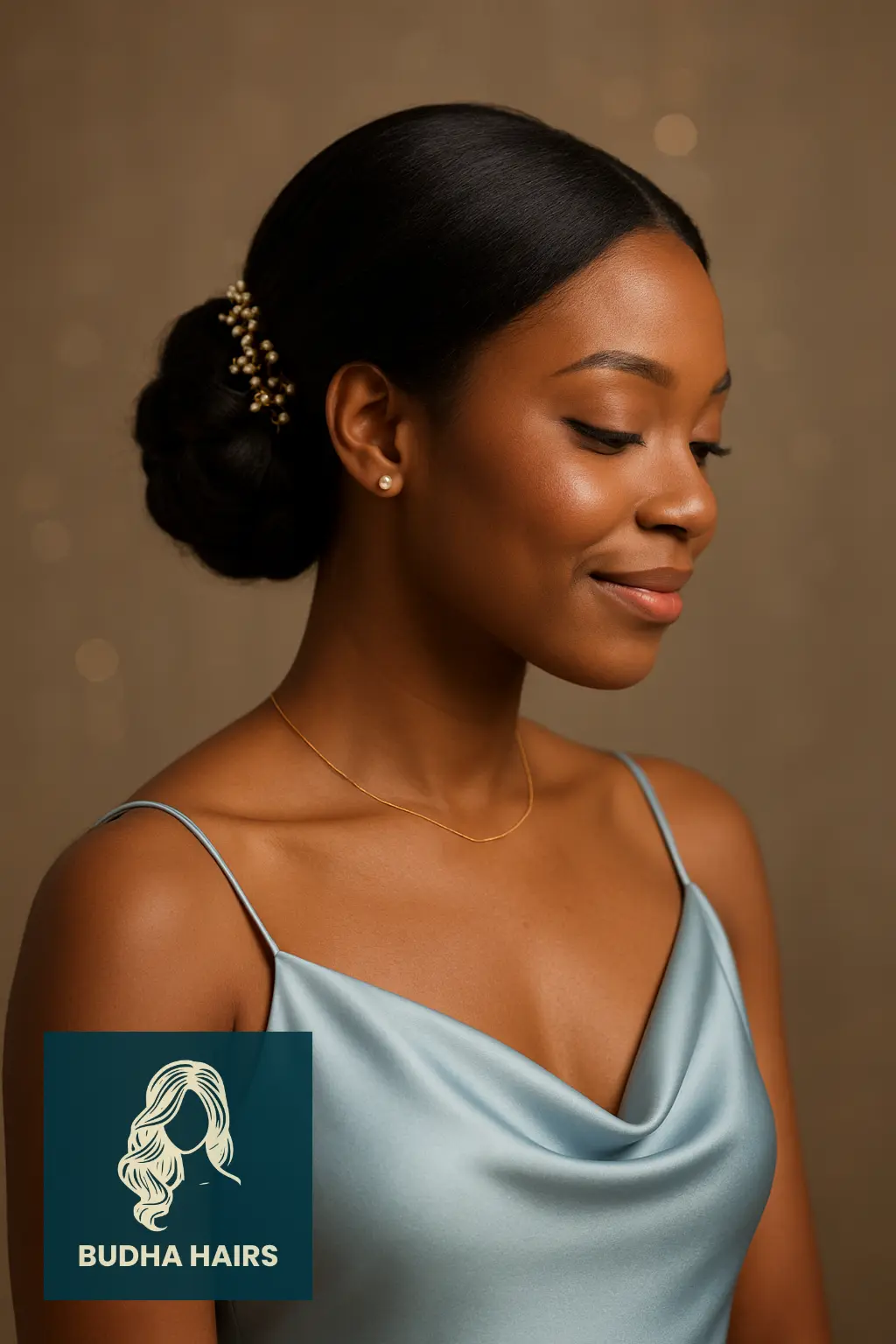 Elegant Low Chignon with Accessories