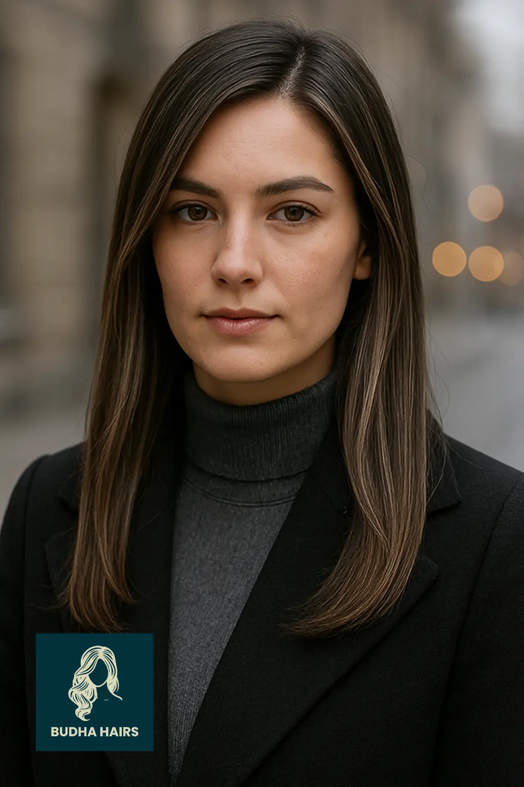 Espresso with Ash Blonde Streaks