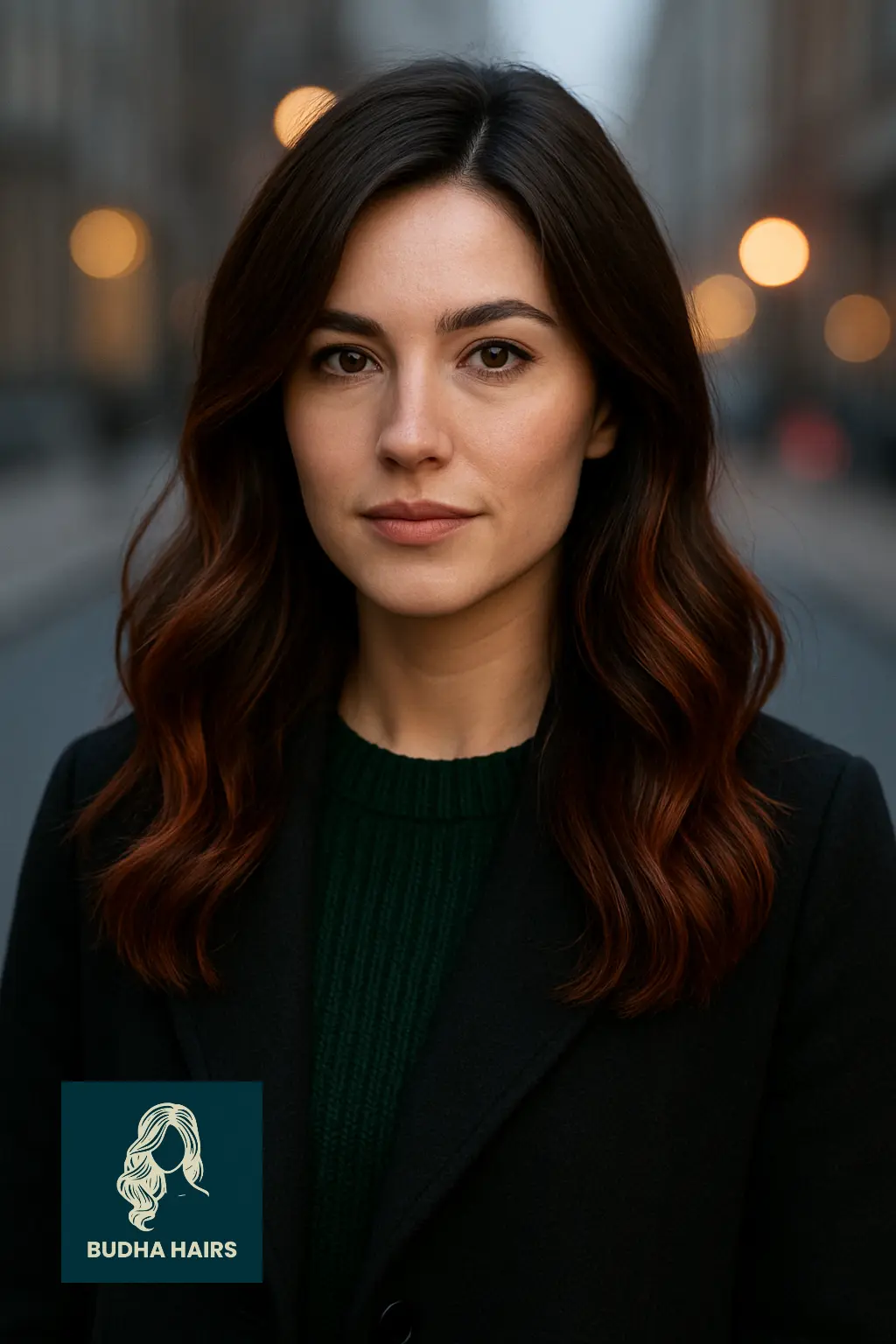 Espresso with Subtle Red Balayage